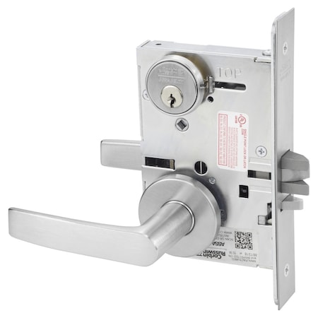 CORBIN RUSSWIN Institution or Utility Mortise Lock, AS Lever, A Rose, Satin Stainless Steel ML2032 ASA 630